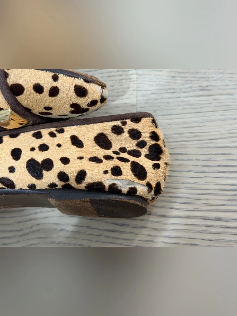 Tory Burch Studded Asher Loafer Animal Print Cheetah Pony Hair Flats 9 M $250